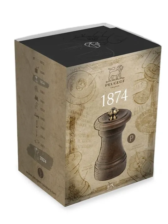 Peugeot Saveurs 1874 Moulin à poivre manuel en bois patiné, 10 cm -> Coffrets Cadeaux|Envie De Design