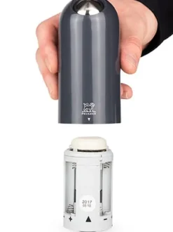Peugeot Saveurs Alaska Moulin à sel électrique en abs gris quartz 17 cm -><noscript><img width=
