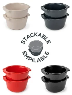 Peugeot Saveurs Appolia Duo de ramequins en céramique 20cl, ecru -><noscript><img width=