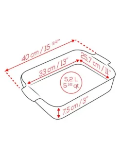 Peugeot Saveurs Appolia Plat four céramique rectangle noir satin 40 cm - 15.75in -> Idées Cadeaux -50€