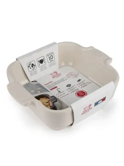 Peugeot Saveurs Appolia Plat four céramique individuel carré, écru, 18 cm - -><noscript><img width=