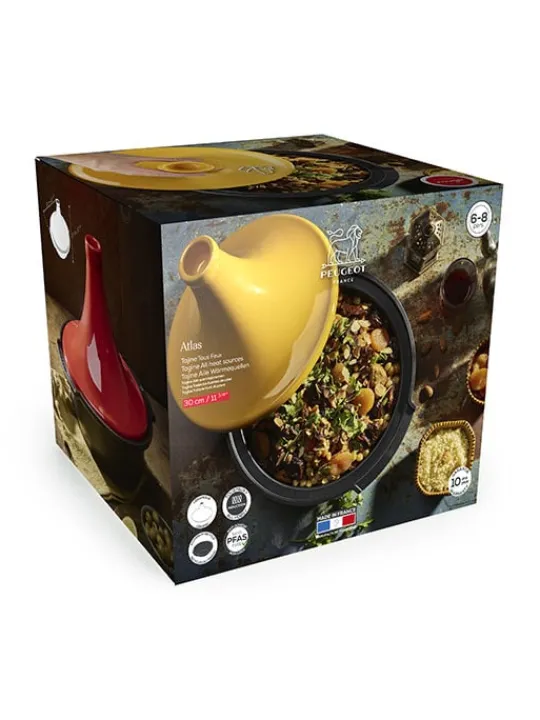 Peugeot Saveurs Atlas Atlas, tajine tous feux, noir satin, 30 cm - 11,75 in -> Envie De Couleurs|Envie De Saveurs