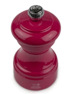 Peugeot Saveurs Bistro Moulin à poivre manuel en bois laqué, rose bonbon, 10 cm - 4" -><noscript><img width=