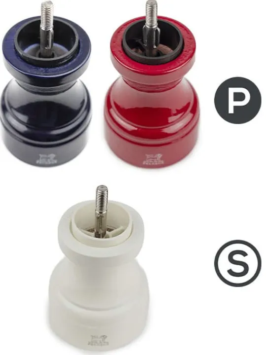 Peugeot Saveurs Bistro trio france Trio 2 moulins poivre et 1 moulin sel, manuels en bois, bleu, blanc et rouge, 10 cm -> Coffrets Cadeaux|Duos Et Combi 2 En 1
