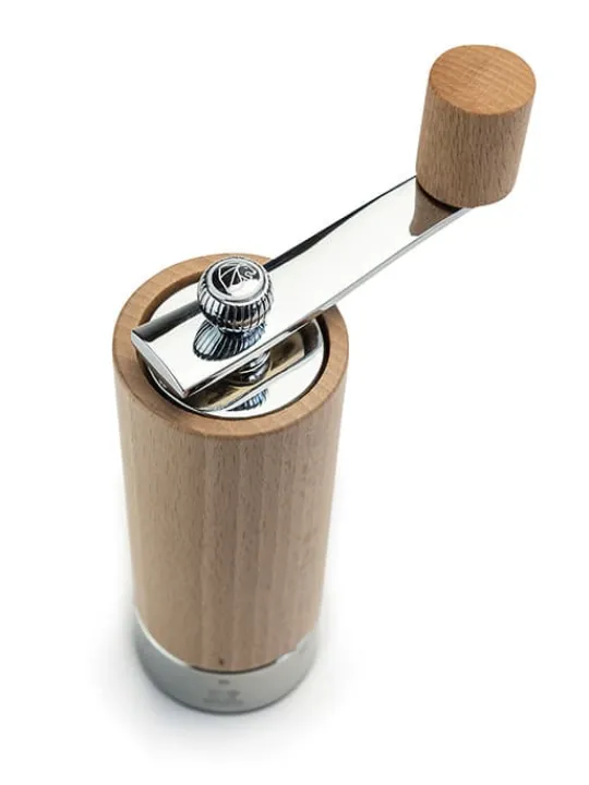 Peugeot Saveurs Isen Moulin à sel à manivelle en bois et inox, naturel, u'select, 18 cm - 7" -> Envie De Design|Envie De Saveurs