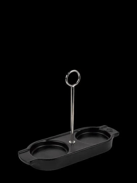 Peugeot Saveurs Linéa Plateau pour deux moulins, céramique, satin black -> Idées Cadeaux -50€|Plateaux