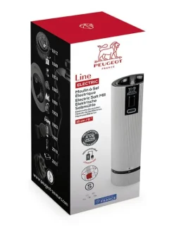 Peugeot Saveurs Line electrique Moulin à sel électrique rechargeable u'select, batterie lithium-ion, aluminium, 15 cm - 6in. -><noscript><img width=