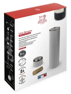 Peugeot Saveurs Line reverse Tire-bouchon électrique rechargeable 100% automatique, munium, 21 cm - 8in. -><noscript><img width=