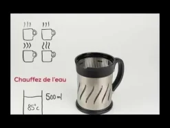 Peugeot Saveurs Paris press moulin à café et cafetière à piston 2 en 1 15 cm -><noscript><img width=