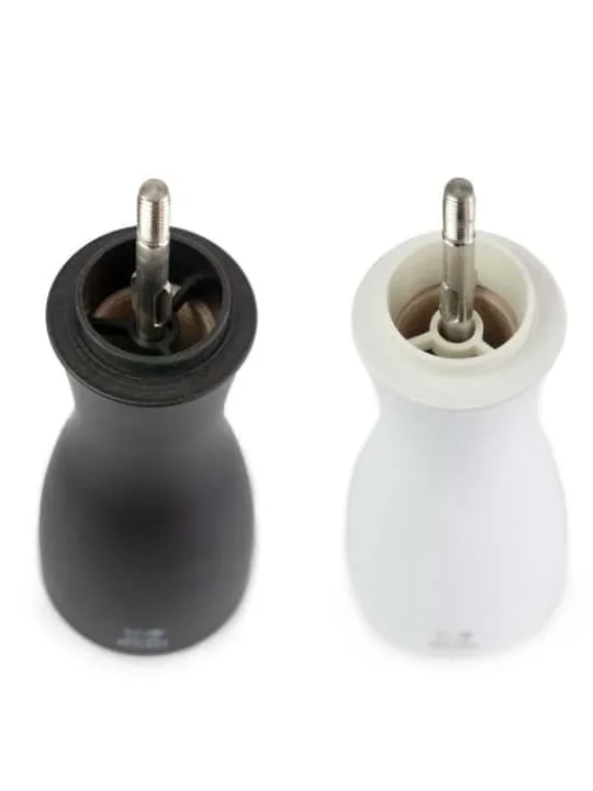 Peugeot Saveurs Tahiti Duo de moulins à poivre et à sel manuels en bois couleur noir et blanc 15 cm -> Duos Et Combi 2 En 1|Moulins À Sel Et Salières